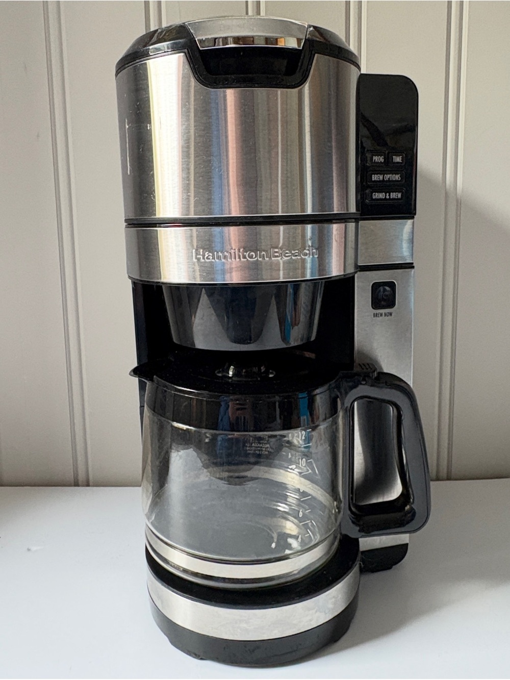 Hamilton Beach 45505 Grind & Brew 12-Cup Programmable Coffee Maker w/ Grinder